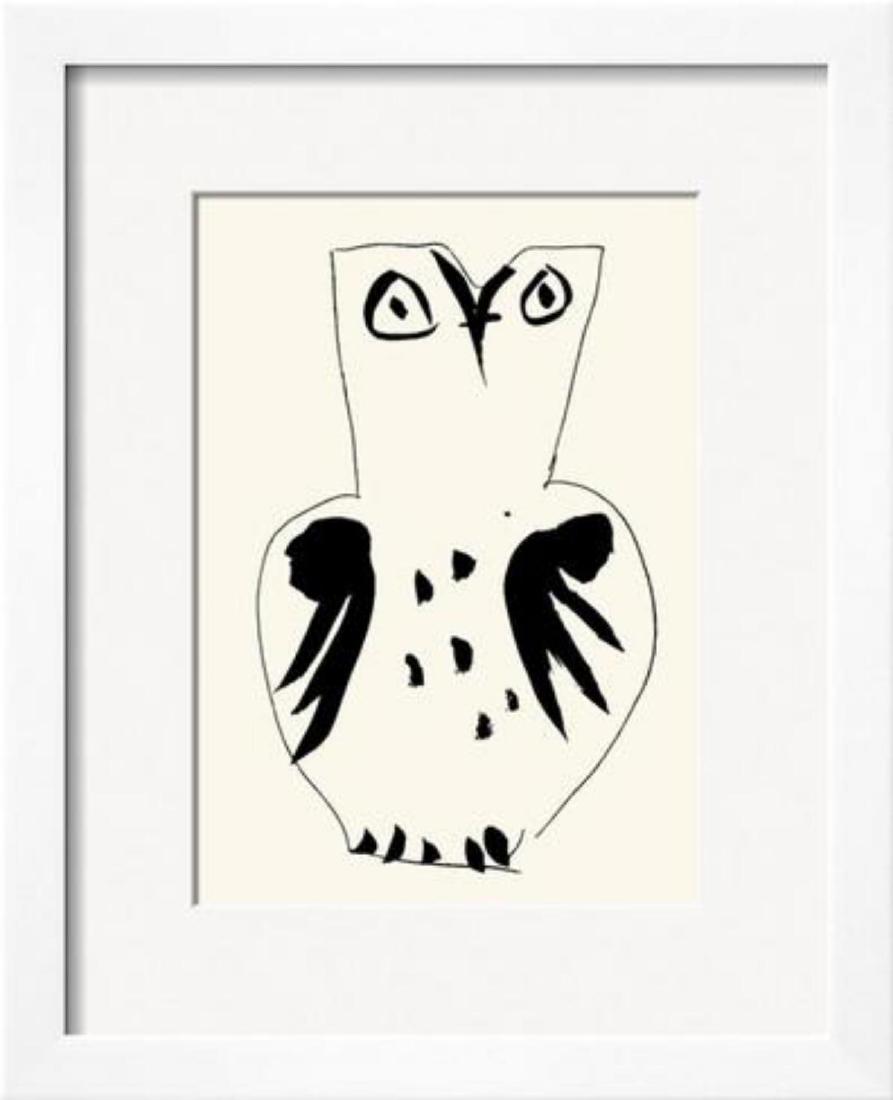 893x1100 pablo picasso owl custom framed serigraph - Picasso Owl Drawing
