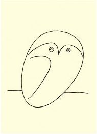 190x263 Picasso Owl Line Drawing My Ink Minimalist Art - Picasso Owl Drawing