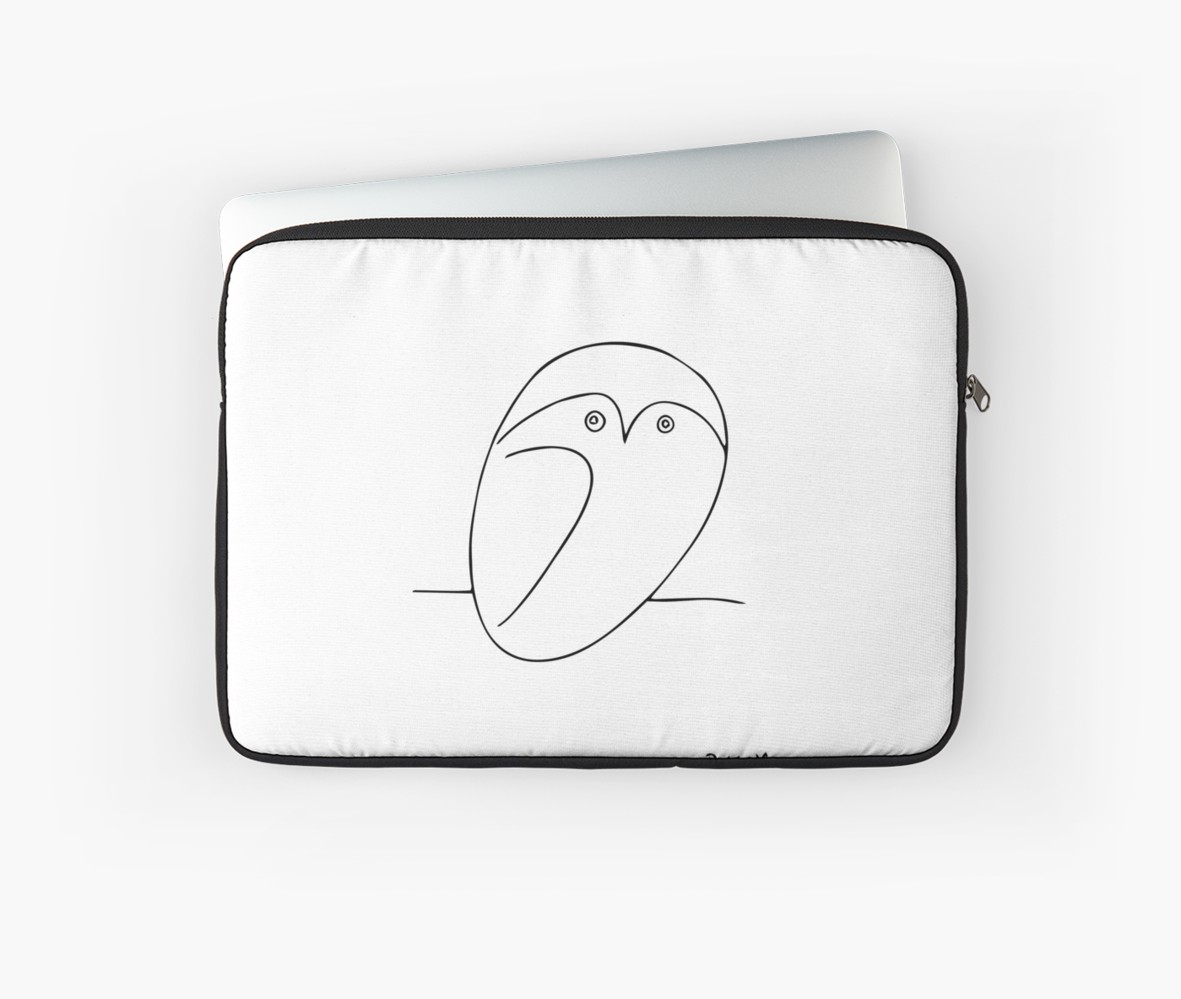 1181x999 the owl, pablo picasso sketch drawing, line design laptop sleeves - Picasso Owl Line Drawing