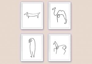 300x210 Animals Download Clip Art Rhclipartlibrarycom Free Picasso Animal - Picasso Owl Line Drawing