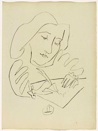 315x420 Picasso Drawings - Picasso Woman Drawing