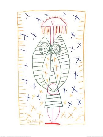 337x450 Woman Standing, Art Print - Picasso Woman Drawing