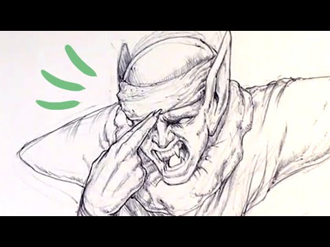 480x360 how to draw realistic piccolo from dbz - Piccolo Drawing