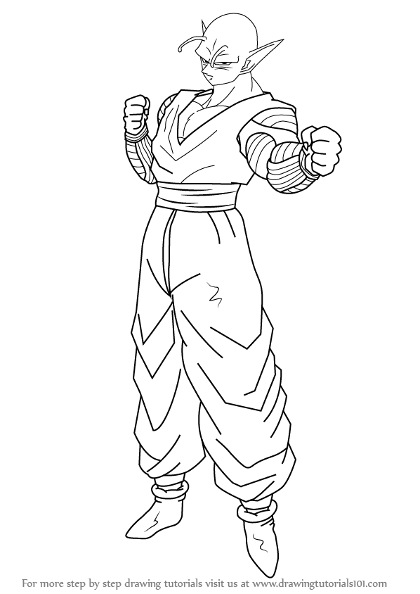 598x844 Learn How To Draw Piccolo From Dragon Ball Z - Piccolo Drawing