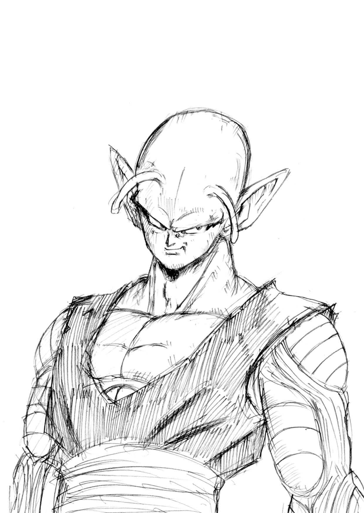 1240x1748 piccolo dbz dragon ball, dragon ball z, dragon art - Piccolo Drawing