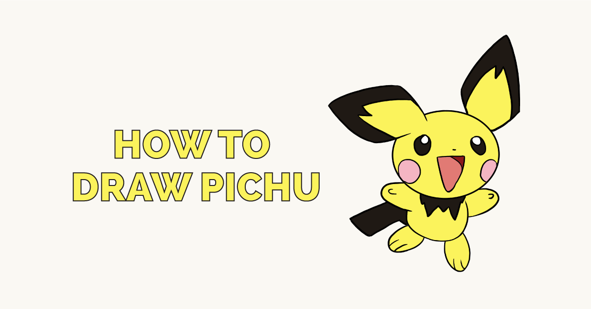 1200x628 How To Draw Pichu - Pichu Drawing