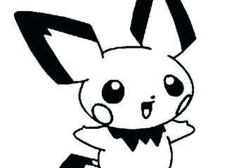 320x240 Pichu Coloring Pages Pichu Drawing - Pichu Drawing