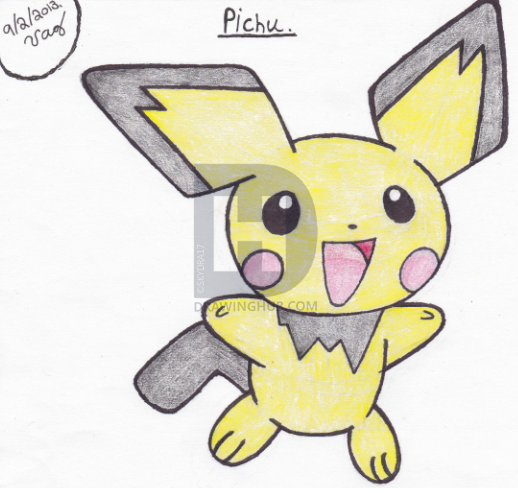 518x493 Pichu Drawing - Pichu Drawing