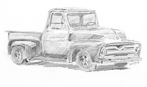 300x179 ford pickup drawings fine art america - Pick Up Drawing