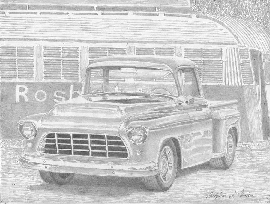 900x680 chevrolet pickup truck art print drawing - Pick Up Drawing