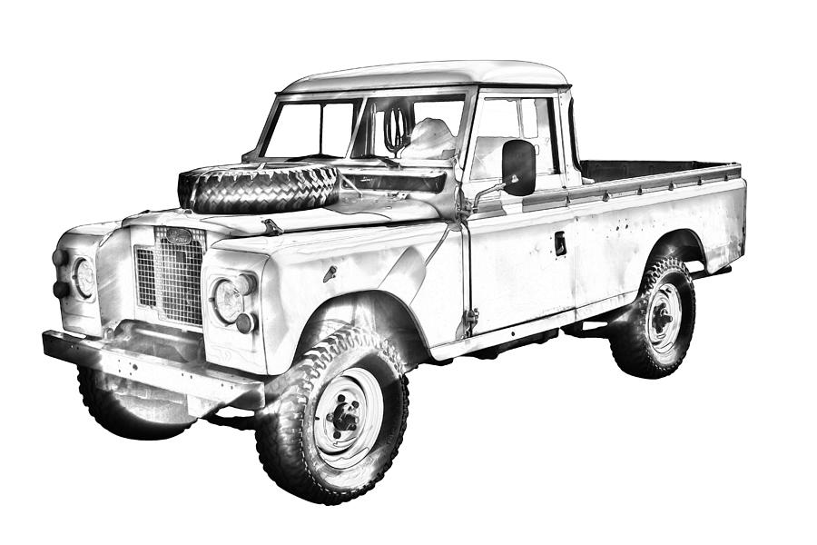 900x600 land rover pick up truck drawing photograph - Pick Up Drawing