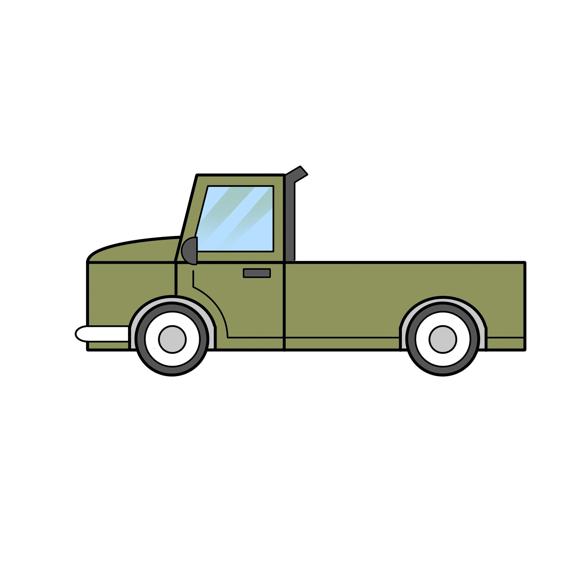 2000x2000 Easy Ways To Draw A Truck - Pick Up Drawing