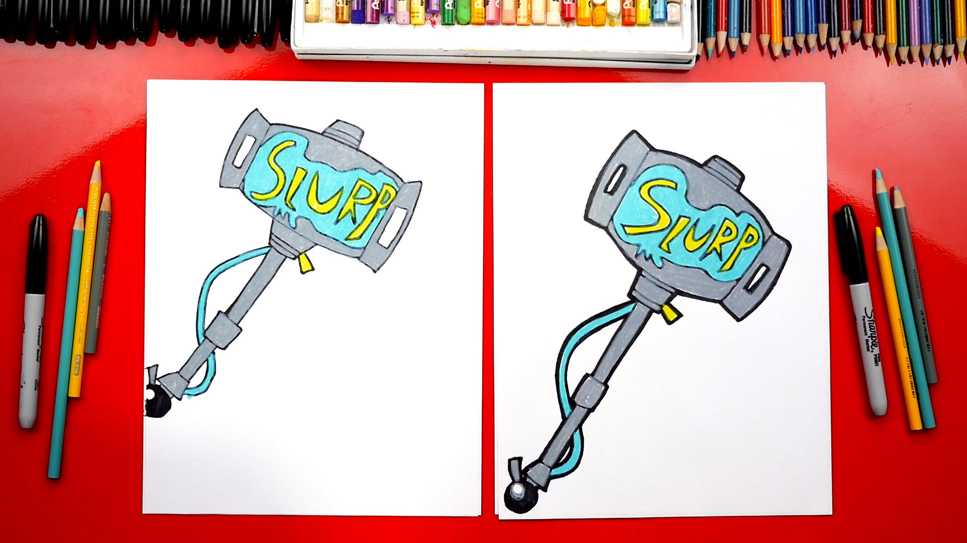 1920x1080 How To Draw Fortnite Slurp Juice Pickaxe - Pickaxe Drawing