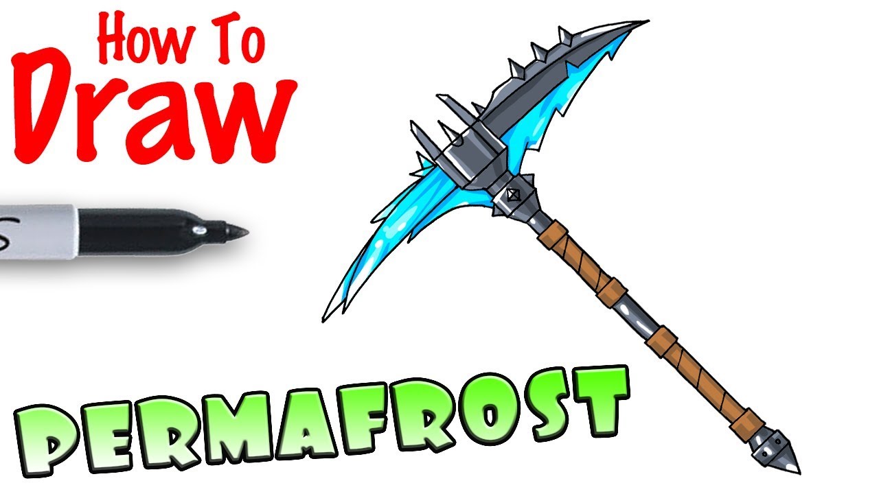 1280x720 How To Draw Permafrost Pickaxe Fortnite - Pickaxe Drawing