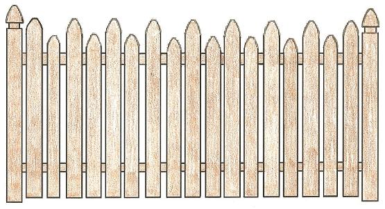 555x302 factory to you fence garden style gothic pickets up and down - Picket Fence Drawing