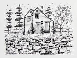 300x226 fence drawings fine art america - Picket Fence Drawing