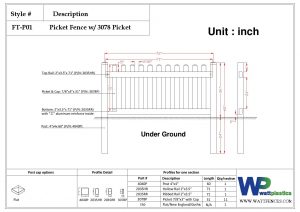 300x212 picket fence drawing white picket click to enlargespaced picket - Picket Fence Drawing