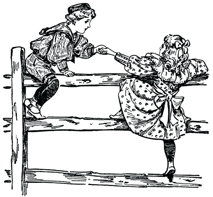 736x680 fence drawing - Picket Fence Drawing