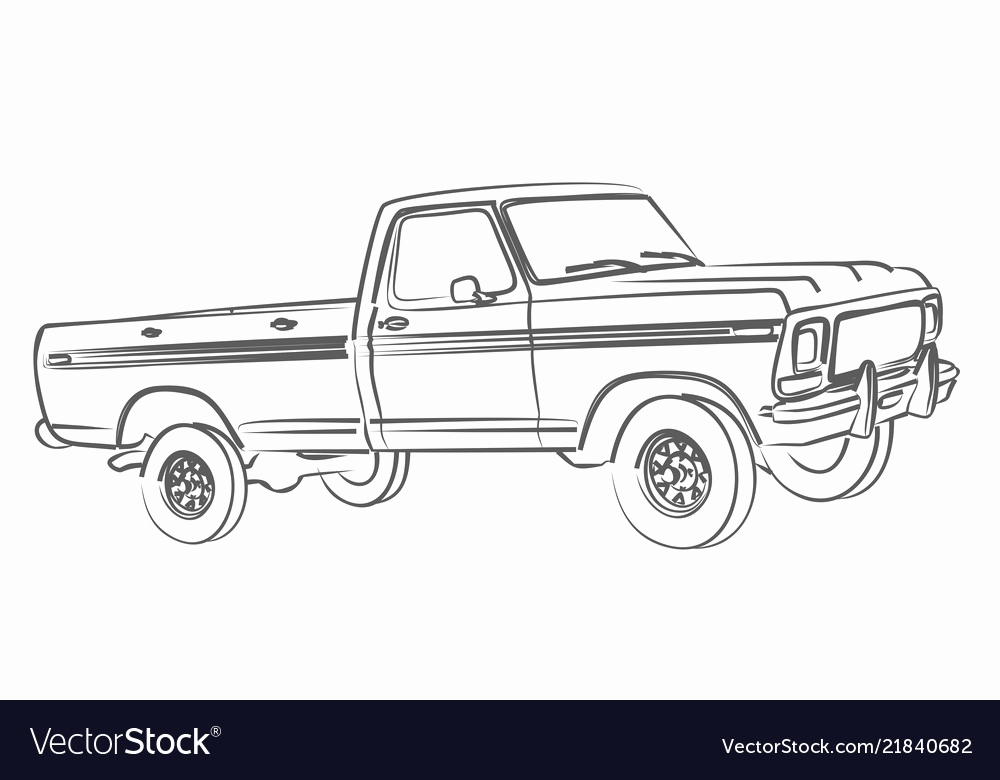 Pickup Truck Drawing At Paintingvalleycom Explore