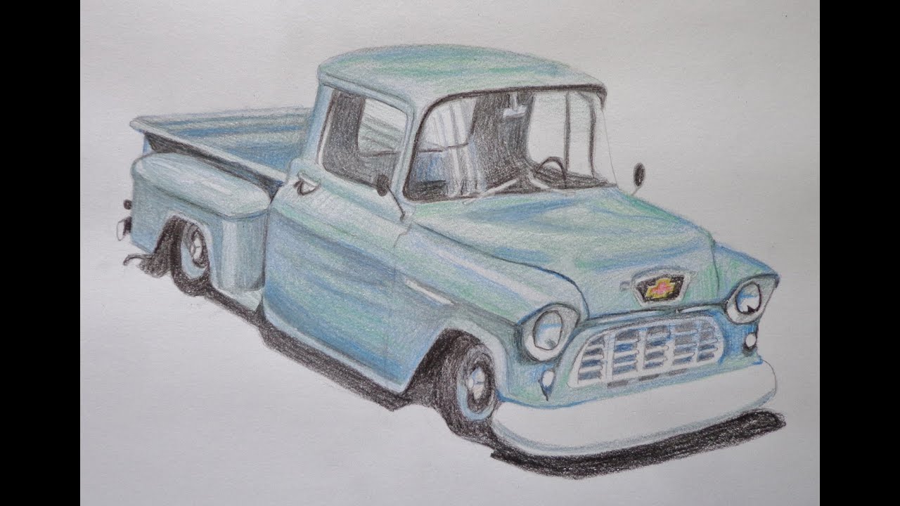 1280x720 speed drawing of a truck - Pickup Truck Drawing