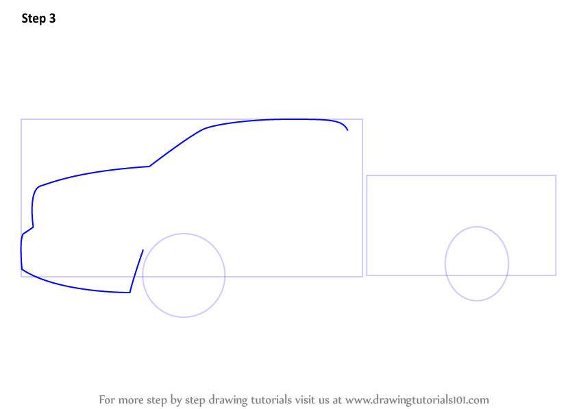 845x597 learn how to draw a pickup truck - Pickup Truck Outline Drawing