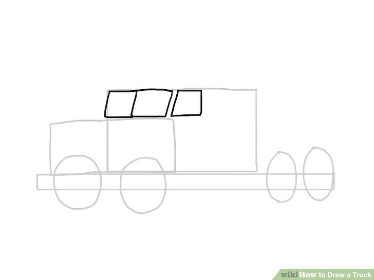 728x546 easy ways to draw a truck - Pickup Truck Outline Drawing
