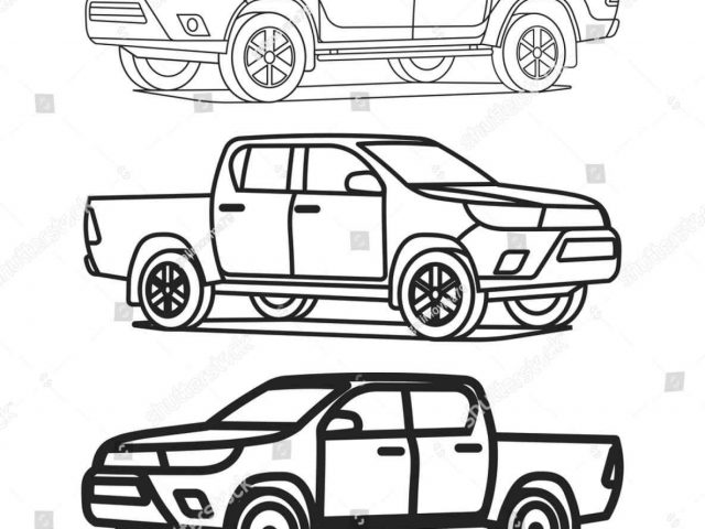 640x480 truck outline drawing l double cab life blueprints free rhgetscom - Pickup Truck Outline Drawing