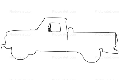 418x279 ford, pickup truck outline, automobile, line drawing, shape images - Pickup Truck Outline Drawing