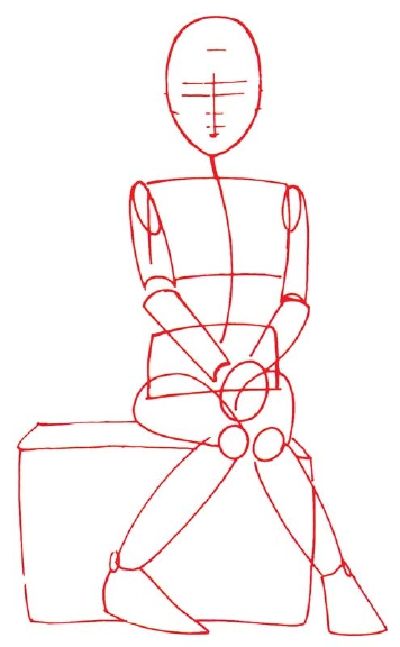 400x647 how to draw people girl with a picnic basket art techniques - Picnic Basket Drawing