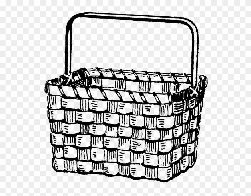 880x689 Shopping - Picnic Basket Drawing