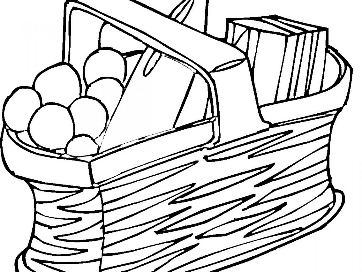 1152x864 empty easter basket coloring - Picnic Blanket Drawing