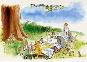 300x213 postcard ernest h shepard original drawing picnic acre - Picnic Drawing