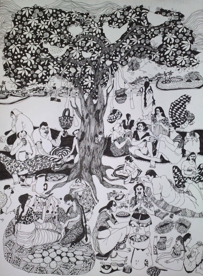 800x1087 picnic - Picnic Drawing