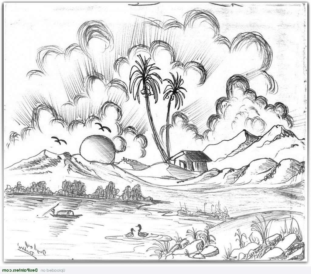 1024x902 Picnic Drawing Scenery For Free Download - Picnic Scene Drawing