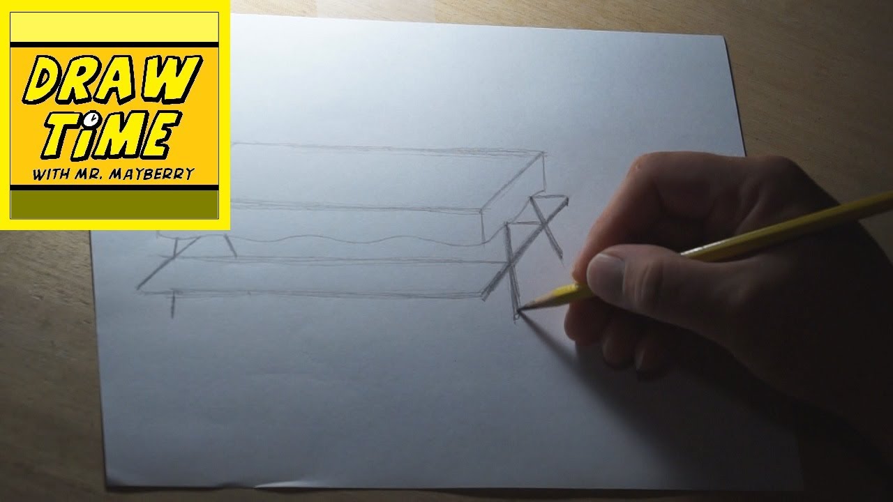 1280x720 how to draw a picnic table - Picnic Table Drawing
