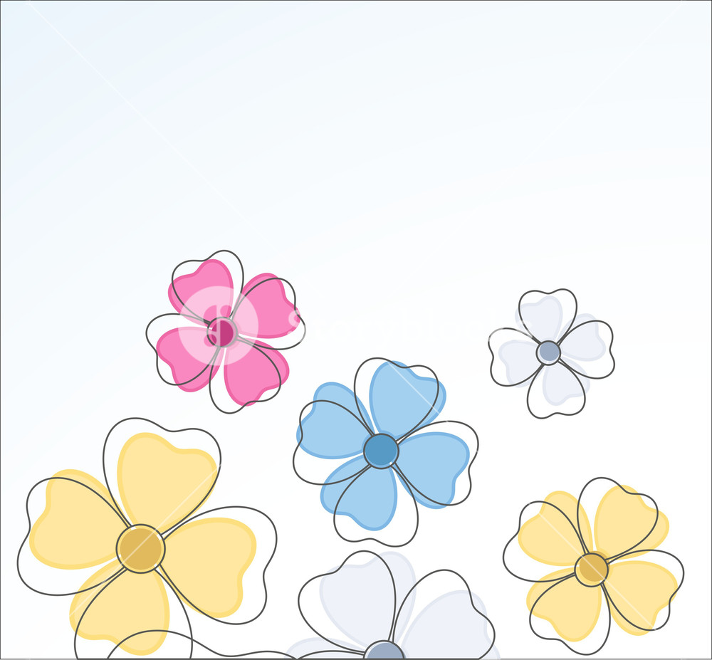 1000x927 Flowers Drawing Background Royalty Free Stock Image - Pics Of Flowers Drawing