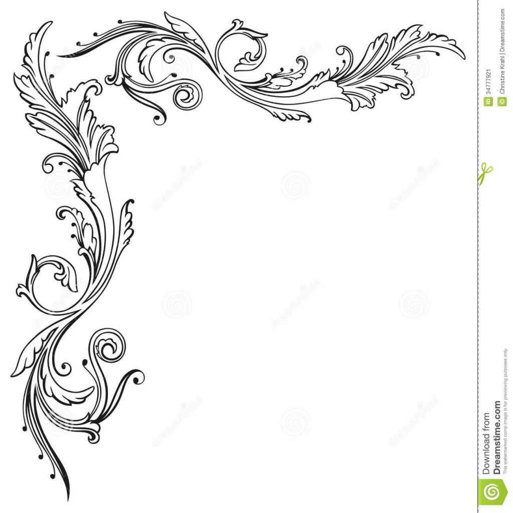 1024x1024 Border Designs Drawing Flowers Drawings With Flower - Pics Of Flowers Drawing