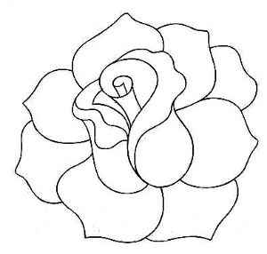 300x286 rose line quilting pattern coloring book flowers mandalas - Pics Of Roses Drawing