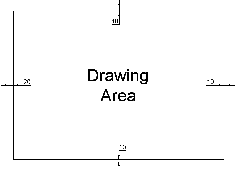 800x580 engineering drawing frame border size - Picture Frame Drawing