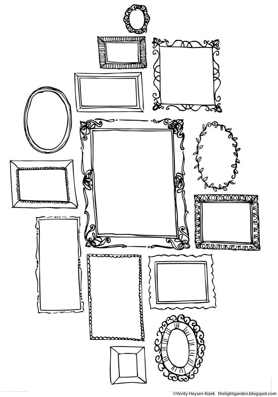 550x786 Free Printable Art Framesenlarge To An Engineering Size Print - Picture Frame Drawing