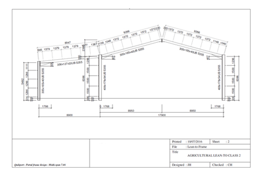 528x352 portal frame calculations and drawings - Picture Frame Drawing