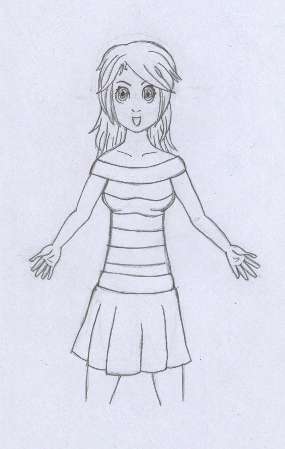 567x891 Happy Girl Drawing, Pencil, Sketch, Colorful, Realistic Art Images - Picture Of A Girl Drawing