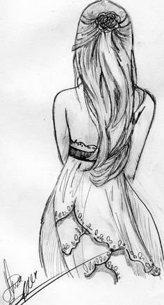 236x439 Drawing Of A Girl In A Dress Tumblr - Picture Of A Girl Drawing