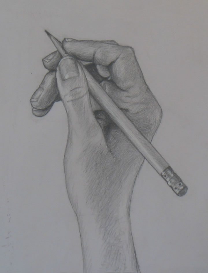 720x945 Pencil Drawings Drawings, How To Draw Hands - Picture Of A Hand Drawing