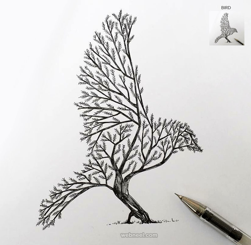 800x780 Beautiful Tree Drawings And Creative Art Ideas From Top Artists - Picture Of A Tree Drawing