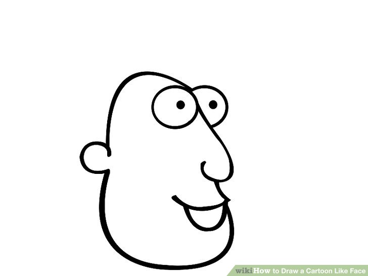 728x546 How To Draw A Cartoon Like Face Steps - Picture To Cartoon Drawing