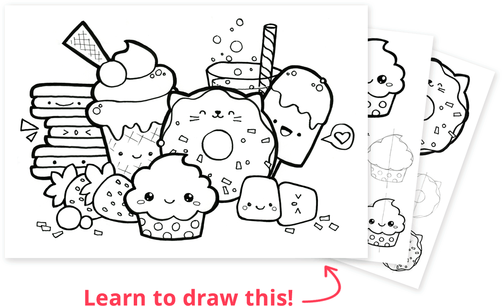 1036x632 Kawaii Drawings - Picture To Drawing Free