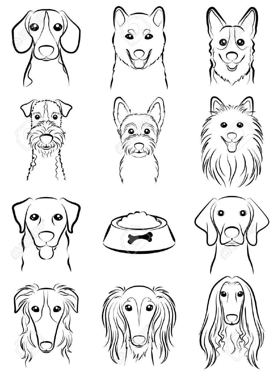 974x1300 dog line drawing in good paws drawings, dog line - Picture To Line Drawing