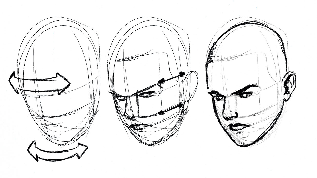 1300x731 how to draw a face creative bloq - Picture To Line Drawing