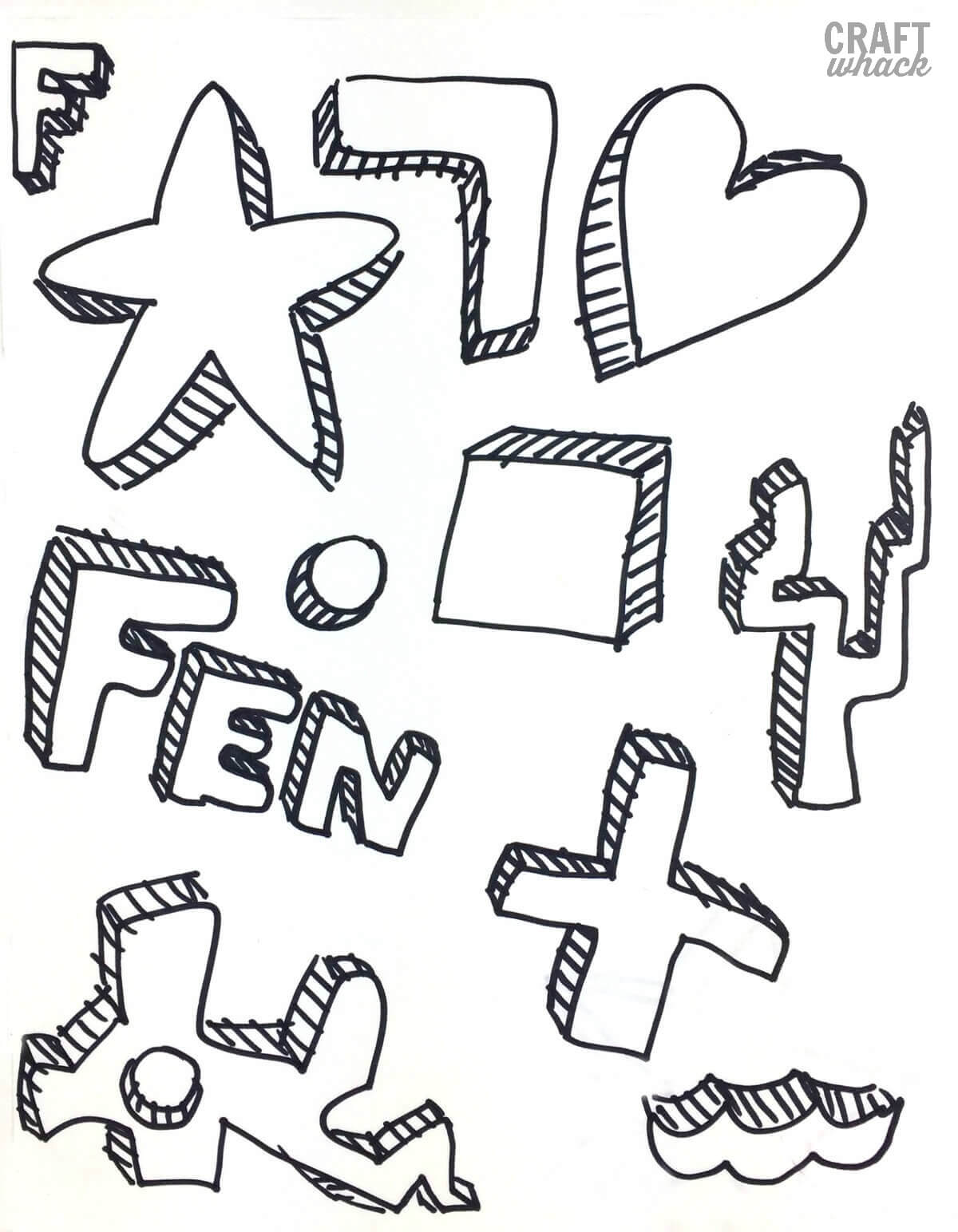 1200x1544 quick and easy draw some shapes craftwhack - Pictures For Drawing Easy